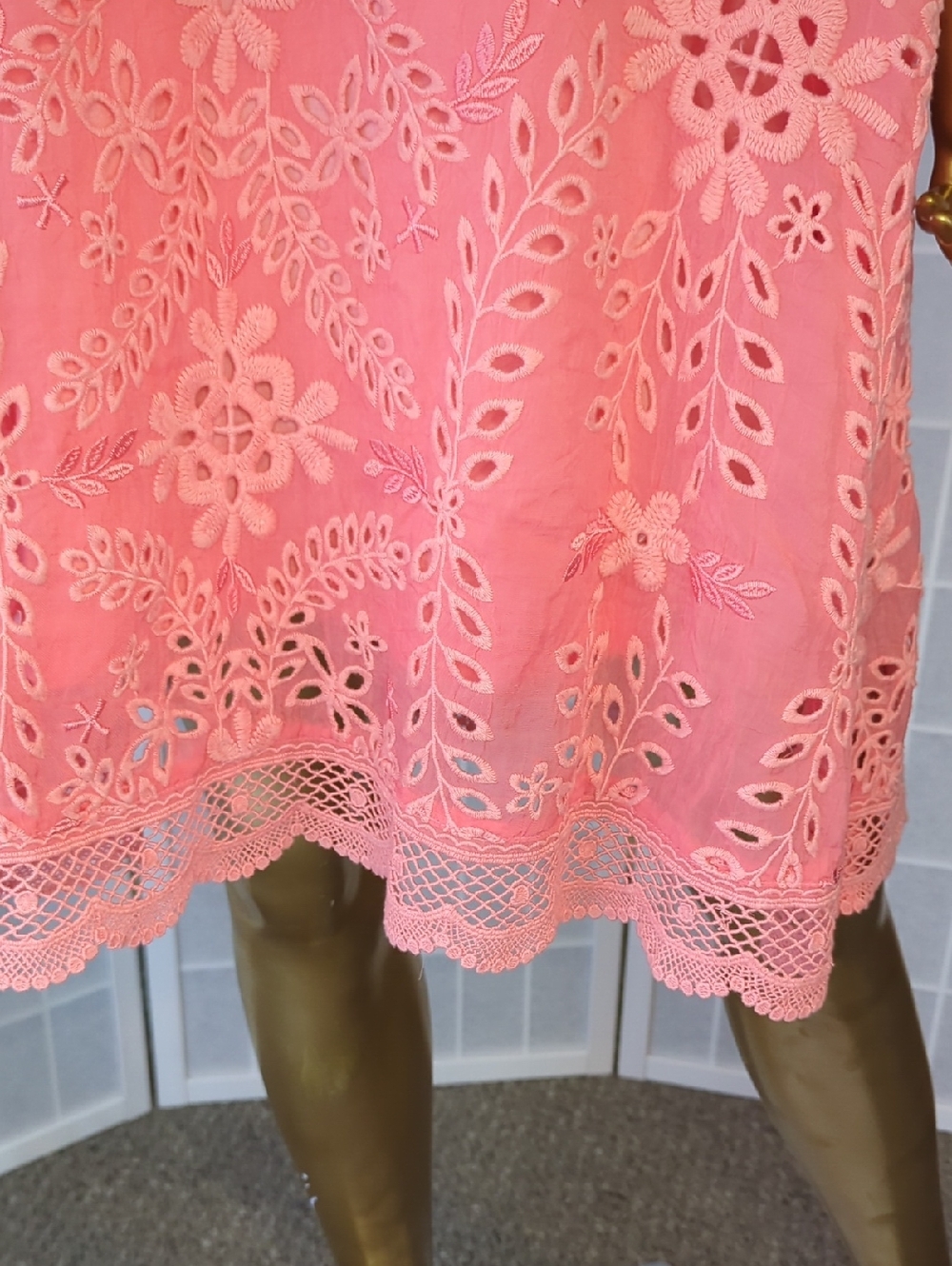 Johnny Was Malfi Dress Coral Embroidered - Picture 5 of 11